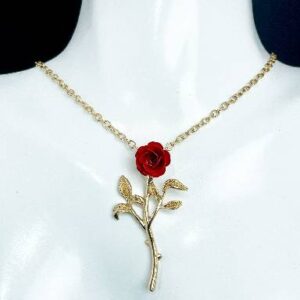 C475. Sets De Bijoux Design Branche D'abre A Fleur Rouge